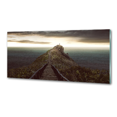 Rivestimento parete cucina con motivo «Sentiero sulla roccia»