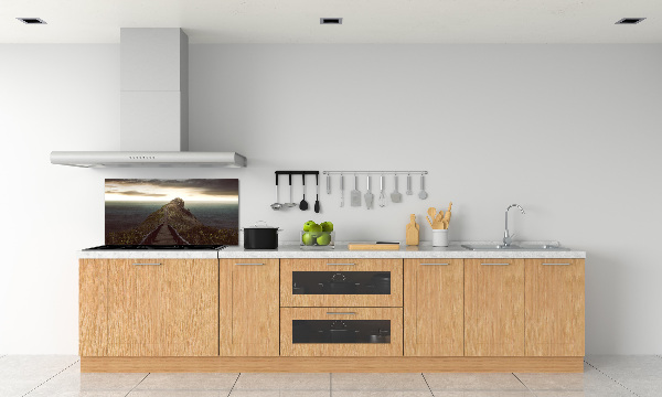 Rivestimento parete cucina con motivo «Sentiero sulla roccia»