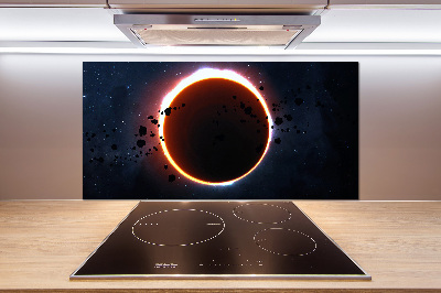 Rivestimento parete cucina con motivo «Eclissi solare»