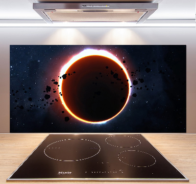 Rivestimento parete cucina con motivo «Eclissi solare»
