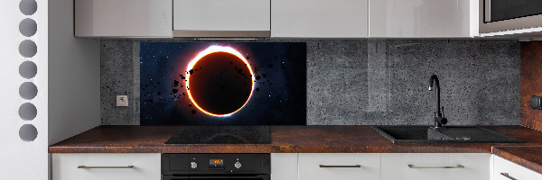 Rivestimento parete cucina con motivo «Eclissi solare»