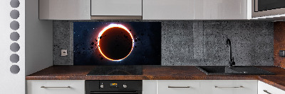 Rivestimento parete cucina con motivo «Eclissi solare»