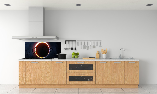 Rivestimento parete cucina con motivo «Eclissi solare»