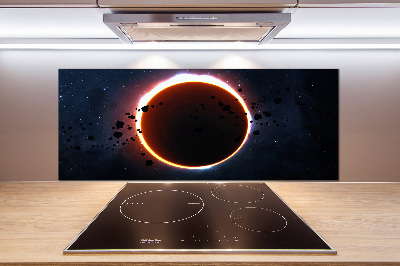 Rivestimento parete cucina con motivo «Eclissi solare»