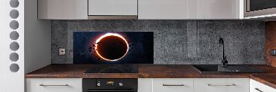 Rivestimento parete cucina con motivo «Eclissi solare»