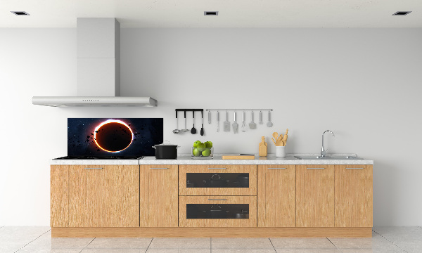 Rivestimento parete cucina con motivo «Eclissi solare»
