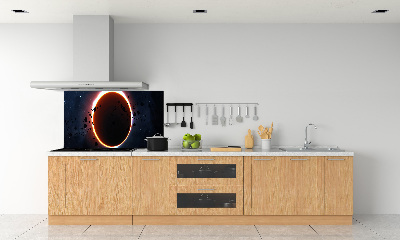 Rivestimento parete cucina con motivo «Eclissi solare»