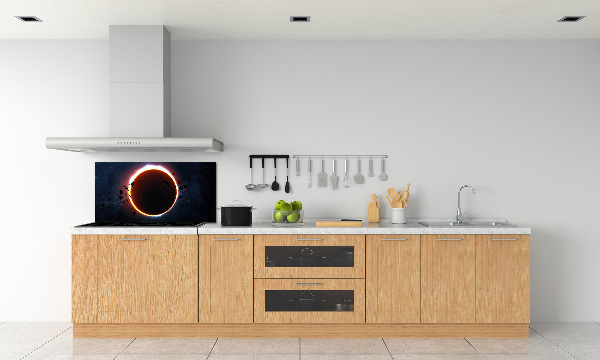 Rivestimento parete cucina con motivo «Eclissi solare»