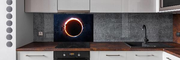 Rivestimento parete cucina con motivo «Eclissi solare»