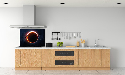 Rivestimento parete cucina con motivo «Eclissi solare»
