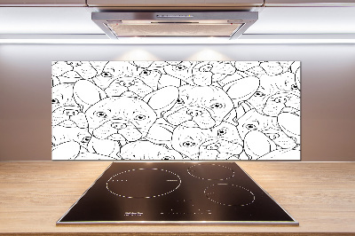 Rivestimento parete cucina con motivo Bulldog francese