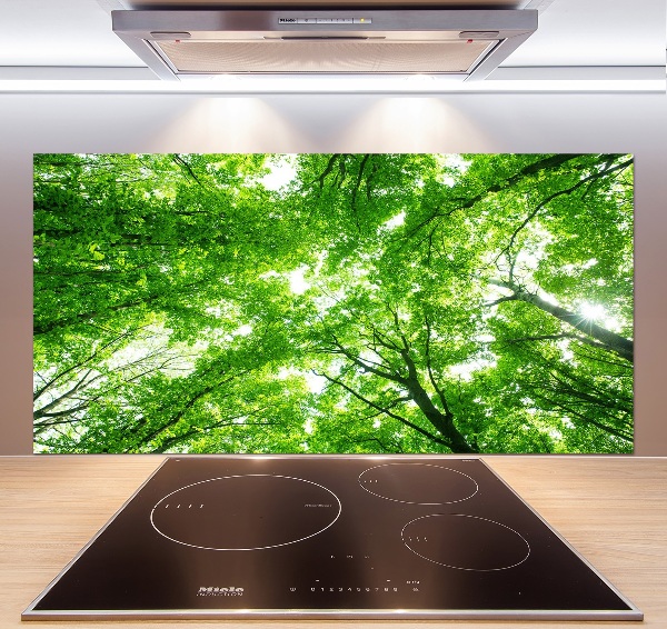 Rivestimento parete cucina con motivo Foresta verde