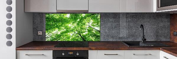 Rivestimento parete cucina con motivo Foresta verde
