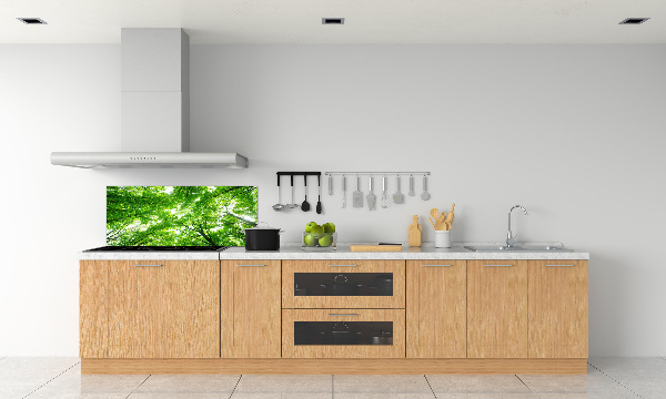 Rivestimento parete cucina con motivo Foresta verde