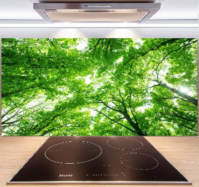 Rivestimento parete cucina con motivo Foresta verde