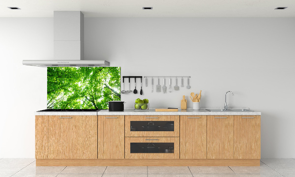 Rivestimento parete cucina con motivo Foresta verde