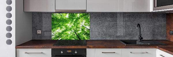 Rivestimento parete cucina con motivo Foresta verde