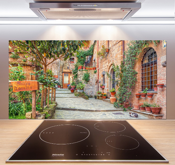 Rivestimento parete cucina con motivo Strade italiane