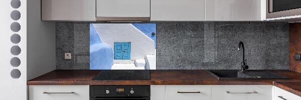 Pannello retrocucina con motivo di Santorini, Grecia
