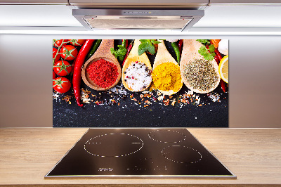 Pannello paraschizzi cucina con decorazione a tema miscela di spezie