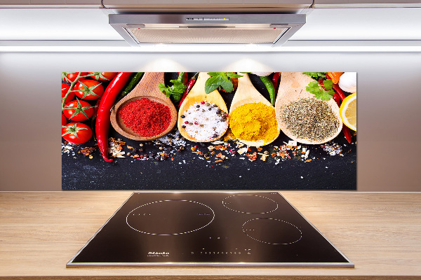 Pannello paraschizzi cucina con decorazione a tema miscela di spezie