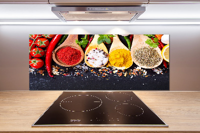 Pannello paraschizzi cucina con decorazione a tema miscela di spezie