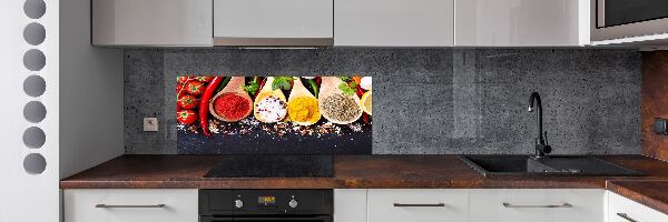 Pannello paraschizzi cucina con decorazione a tema miscela di spezie