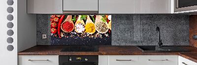 Pannello paraschizzi cucina con decorazione a tema miscela di spezie