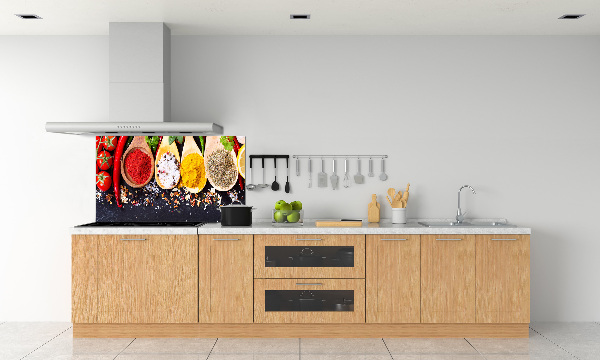 Pannello paraschizzi cucina con decorazione a tema miscela di spezie
