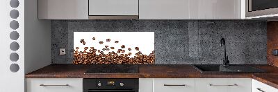 Rivestimento parete cucina con motivo a chicchi di caffè