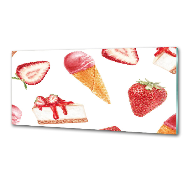 Rivestimento parete cucina con motivo Dessert