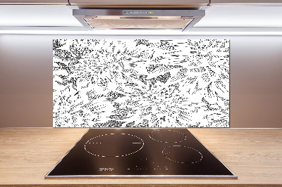 Pannello paraschizzi cucina con motivo floreale