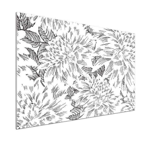 Pannello paraschizzi cucina con motivo floreale