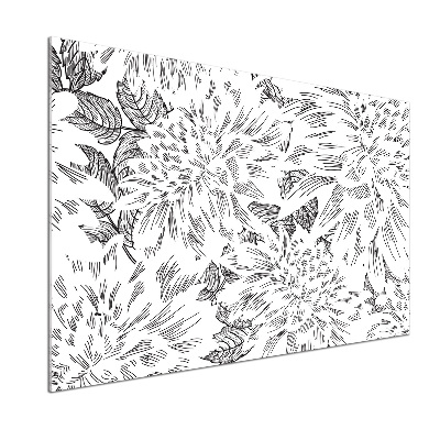 Pannello paraschizzi cucina con motivo floreale