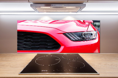 Pannello paraschizzi cucina con stampa Mustang rossa