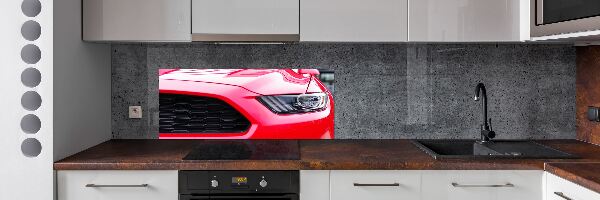 Pannello paraschizzi cucina con stampa Mustang rossa