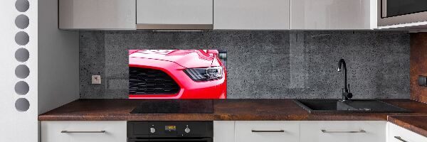 Pannello paraschizzi cucina con stampa Mustang rossa