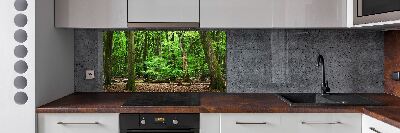 Rivestimento parete cucina con motivo Foresta olandese