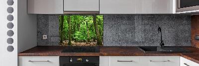 Rivestimento parete cucina con motivo Foresta olandese