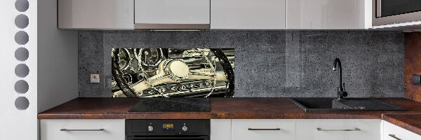 Rivestimento parete cucina con finitura Carburatore adatta per pareti della cucina