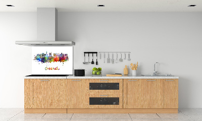 Pannello retrocucina con motivo Danzica colorata