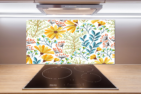 Pannello retrocucina con motivo di fiori primaverili