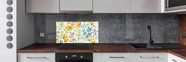 Pannello retrocucina con motivo di fiori primaverili
