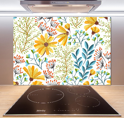 Pannello retrocucina con motivo di fiori primaverili