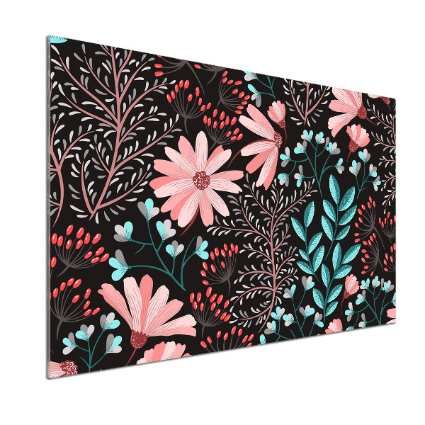 Pannello paraschizzi cucina con motivo di fiori primaverili