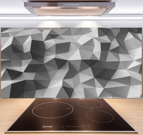 Pannello retrocucina con motivo a triangoli astratti