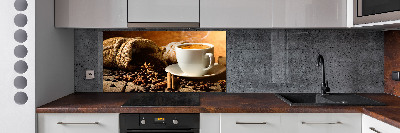 Rivestimento parete cucina con motivo 'Caffè e spezie'