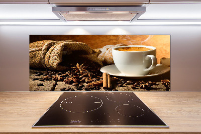 Rivestimento parete cucina con motivo 'Caffè e spezie'