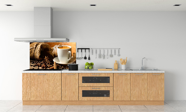 Rivestimento parete cucina con motivo 'Caffè e spezie'