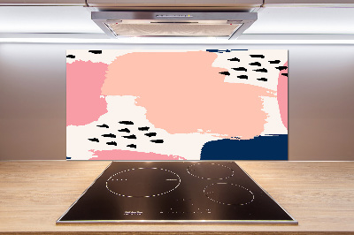 Pannello paraschizzi cucina con motivo astratto per protezione parete